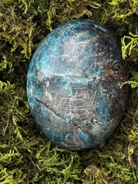 Blue Apatite Palm Stone