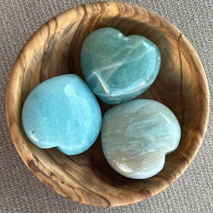blue quartz shaped heart
