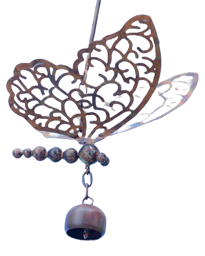 garden decor butterfly bell