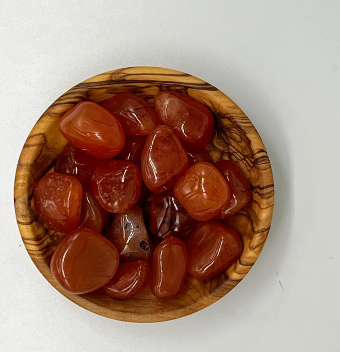 tumbled carnelian crystals