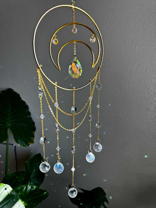 Crystal Suncatcher- Crescent Moon