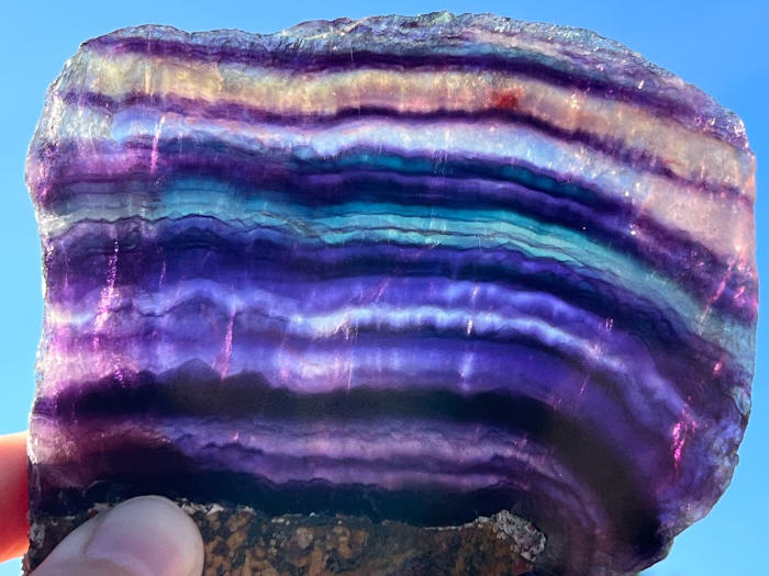 fluorite crystal slice