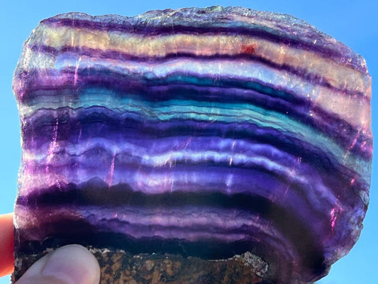 fluorite crystal slice