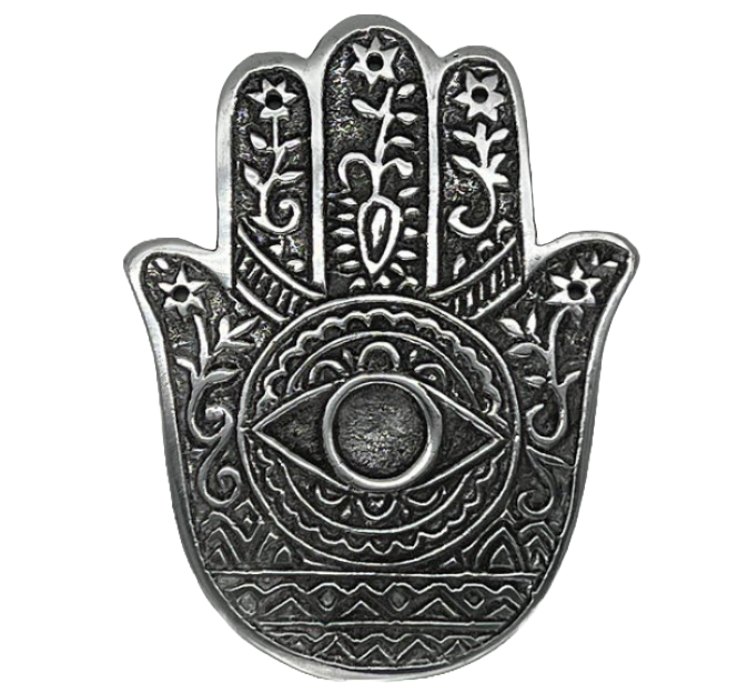 hamsa metal incense burner
