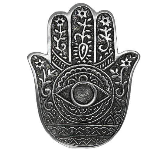 hamsa metal incense burner