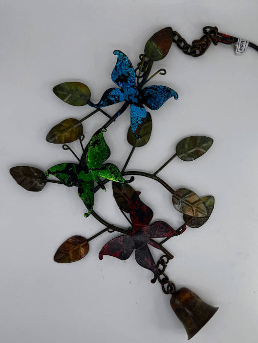 colorful metal butterflies wind bell