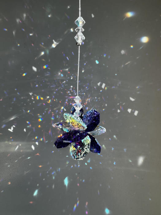 Mini Suncatcher- Purple Crystal Cluster