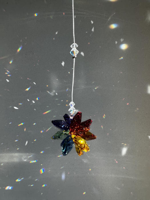 Mini Suncatcher - Rainbow Crystal Cluster