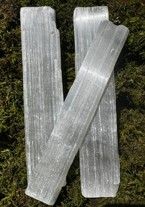 rough selenite wands