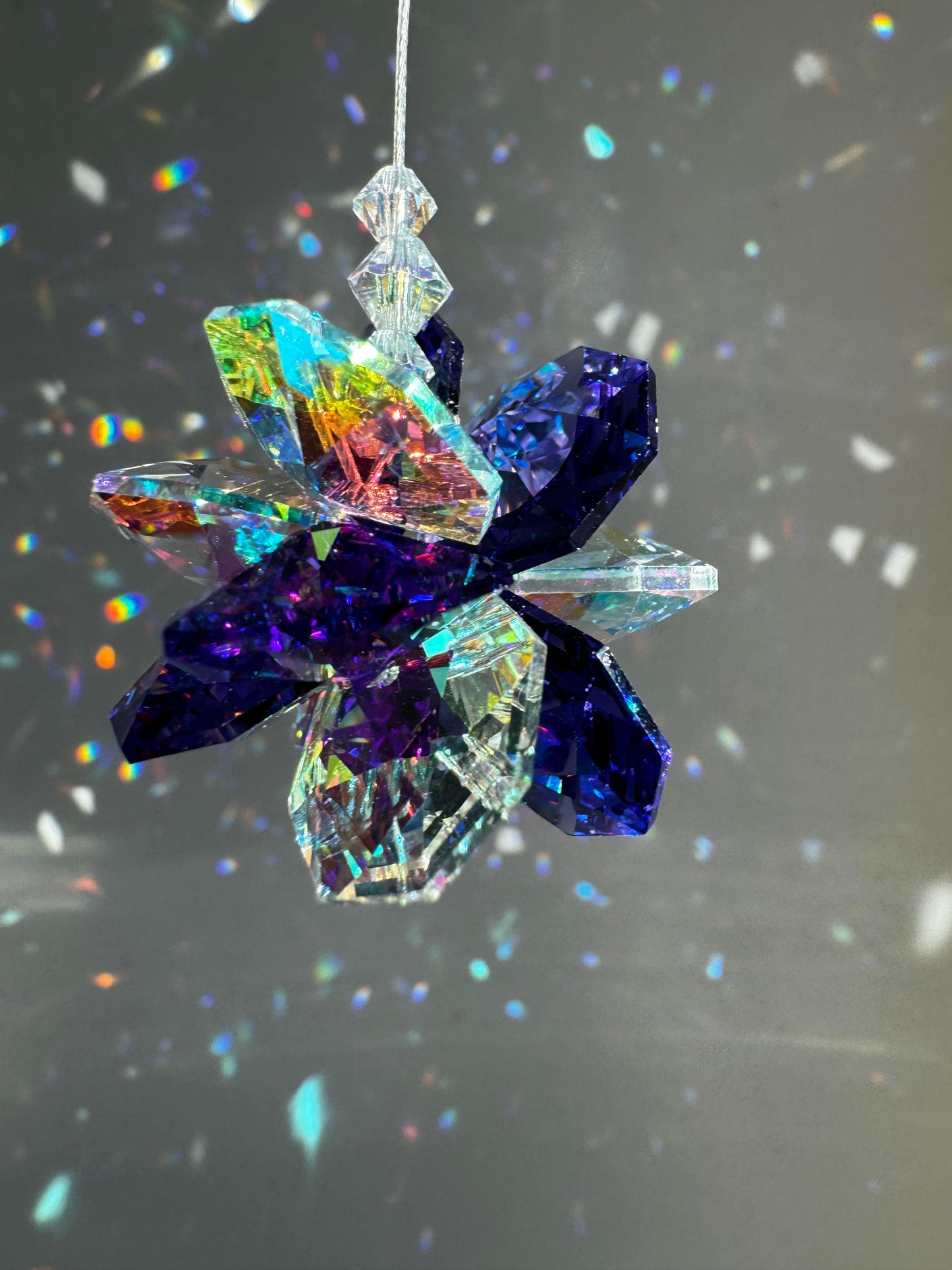 Mini Suncatcher- Purple Crystal Cluster