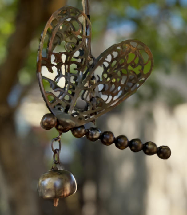 Garden Chime - Flamed Metal Dragonfly