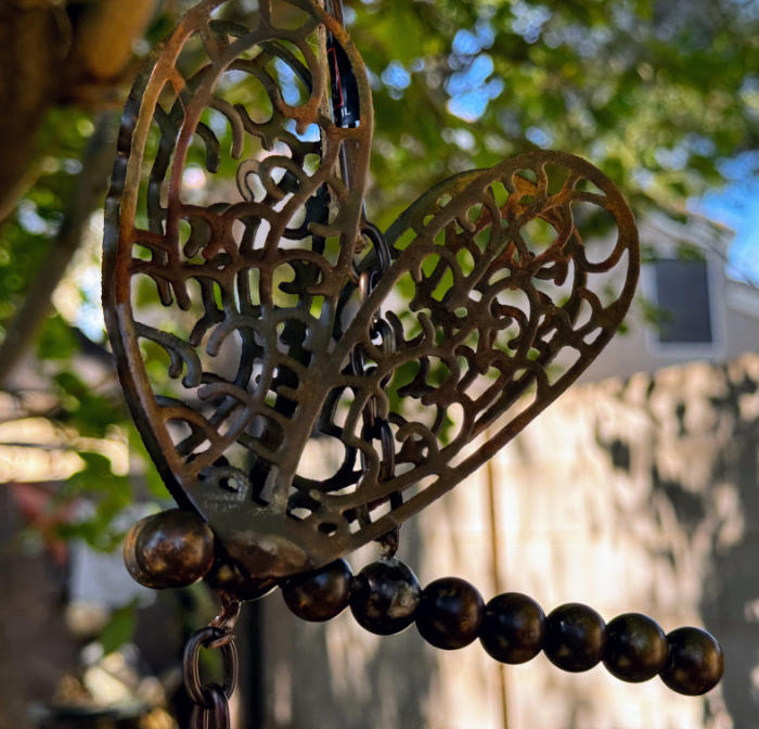 Garden Chime - Flamed Metal Dragonfly