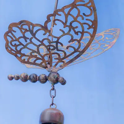 metal butterfly outdoor garden chime