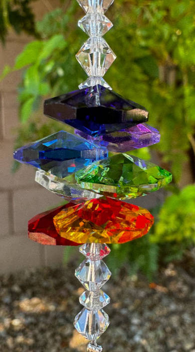 rainbow crystals suncatcher
