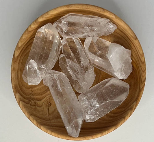 clear crystal quartz points